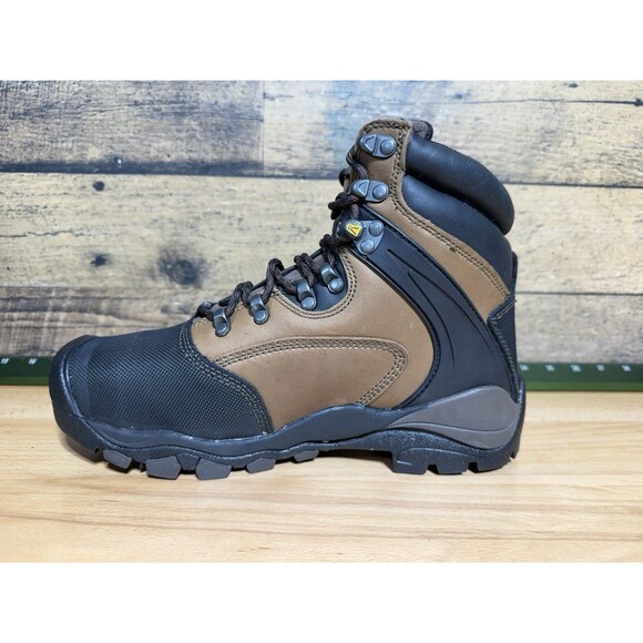 NEW Keen Louisville WP Met Brown Black Waterproof Work Boots Men's Size 8.5 EE - Picture 3 of 10